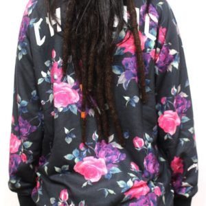 Blusa Feminina Chronic Colegial Floral 420 Moletom Skull