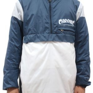 Jaqueta Corta Vento Chronic 420 Blusa Touca Azul e Branco