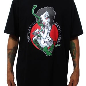 Camiseta Ganja Girls Cannabis Ray Brown Preta