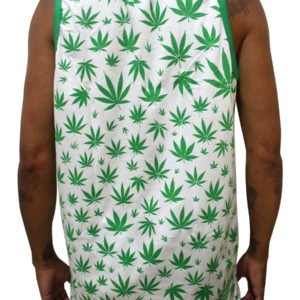 Camiseta Regata Cannabis Branca Ray Brown