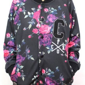 Blusa Feminina Chronic Colegial Floral 420 Moletom Skull