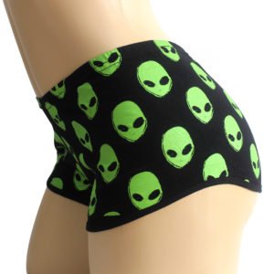 Short Alien Extraterrestre Preto e Verde Ray Brown