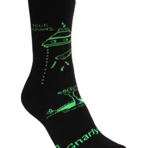 Meia Gnarly Foot Espaçonave Cano Alto Fuck Humans Love Skate