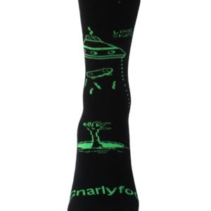 Meia Gnarly Foot Espaçonave Cano Alto Fuck Humans Love Skate