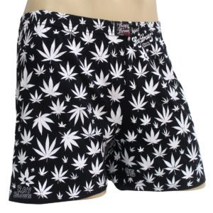 Cueca Samba Canção Cannabis Preto e Branco Ray Brown