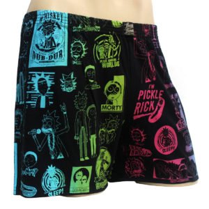 Cueca Samba Canção Rick and Morty Preto Colorida Ray Brown