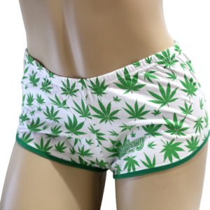 Short Cannabis Branco e Verde Ray Brown