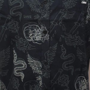 Camisa Chronic 420 Masculina Tattoo Old School Caveira Preto