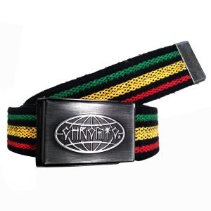 Cinto Chronic 420 Reggae Roots Listras Fivela Skate Lona