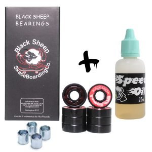 Kit Rolamento Black Sheep Preto + Oléo Speed + Brinde