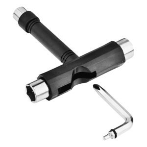 Chave Manutenção Skate Longboard T Black Multifuncional