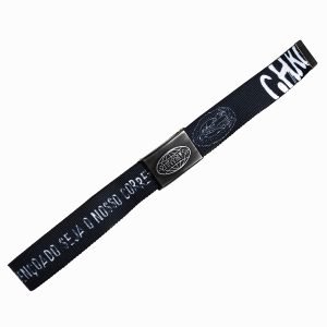 Cinto Chronic 420 Original Marginal Preto Lona Fivela Skate