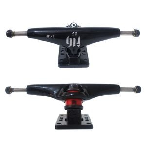 Truck Skate FLH 149mm Preto Central Vazado + Parafuso Brinde