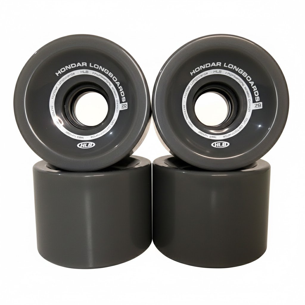 Roda Hondar Longboard Cinza Skate Cruiser Brats 70mm 78a