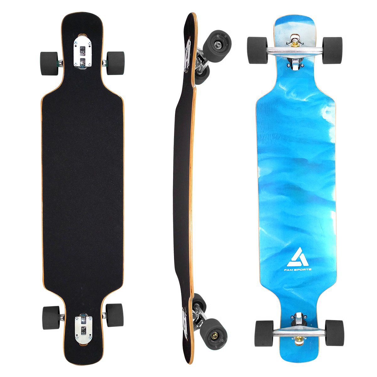 Skate Longboard Hondar Cruiser Montado Maple Completo Pro