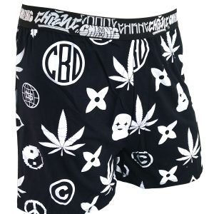 Cueca Samba Canção Chronic 420 Ganja CBD Erva Preto e Branco