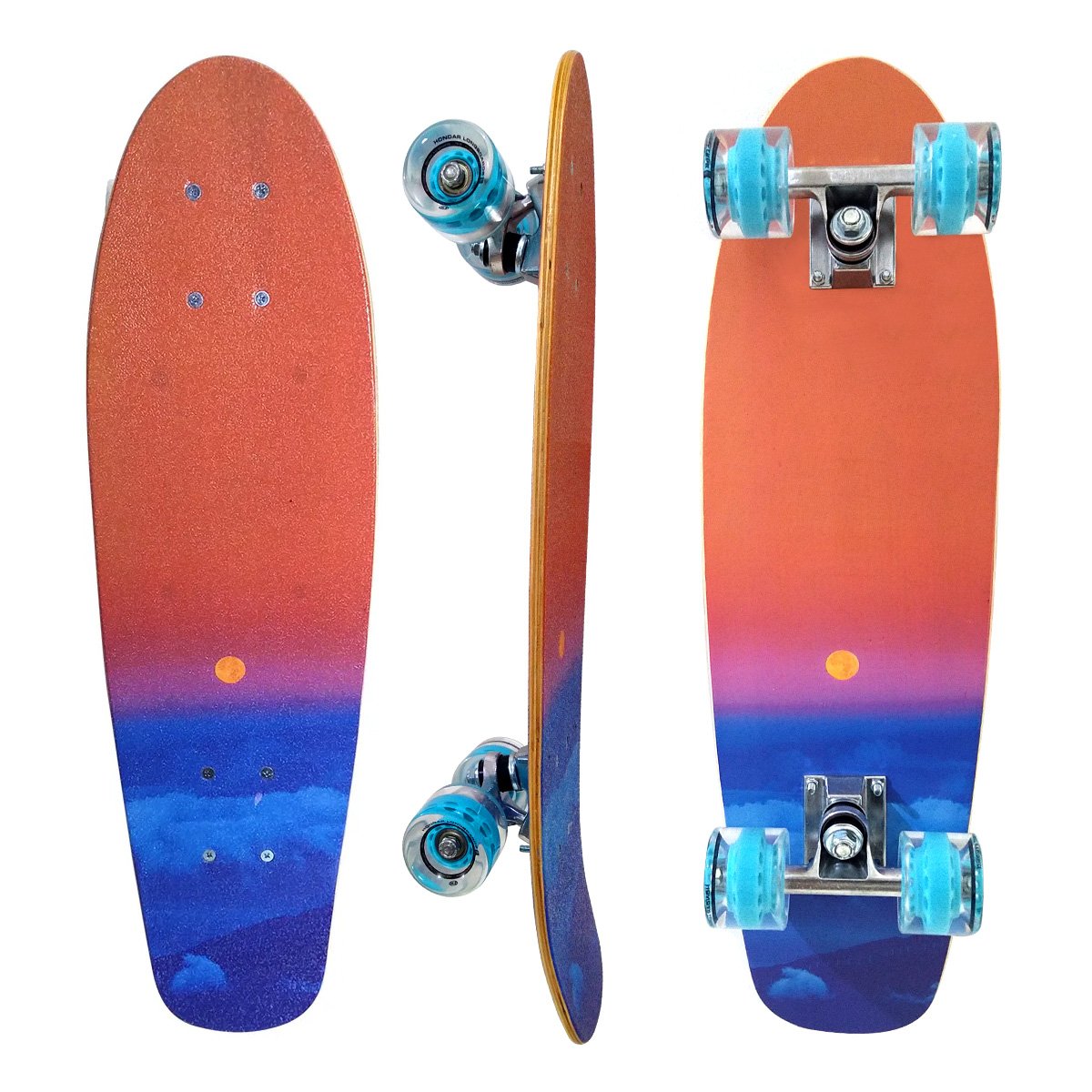 Skate Cruiser Hondar Montado Shape Maple Completo Penny Old