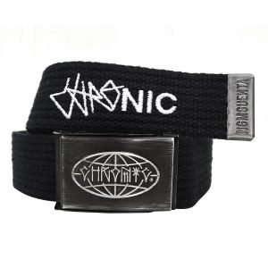 Cinto Chronic 420 Original Marginal Preto Lona Fivela Skate