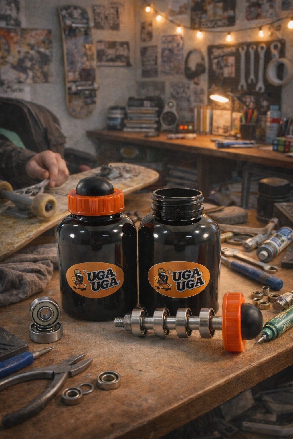 Kit Limpeza de Rolamentos + Lubrificante UgaUga Skate Patins